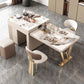 Nordic Glam Style Chair Dining Armless Chairs for Kitchen with Metal Legs Clearhalo 'Dining Chairs' 'Dining Tables & Seating' 'dining_chair' 'furn' 'furn_dining_chair' 'Furniture' 'Kitchen & Dining Furniture' 5458649