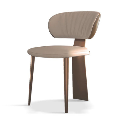 Nordic Glam Style Chair Dining Armless Chairs for Kitchen with Metal Legs Rose Gold 1 Piece Clearhalo 'Dining Chairs' 'Dining Tables & Seating' 'dining_chair' 'furn' 'furn_dining_chair' 'Furniture' 'Kitchen & Dining Furniture' 5458650