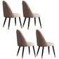 Nordic Glam Style Chair Dining Armless Chairs for Kitchen with Wooden Legs