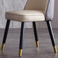 Nordic Glam Style Chair Dining Armless Chairs for Kitchen with Wooden Legs