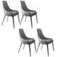 Nordic Glam Style Chair Dining Arm Chairs for Kitchen with Metal Legs Grey 4 Piece Set Clearhalo 'Dining Chairs' 'Dining Tables & Seating' 'dining_chair' 'furn' 'furn_dining_chair' 'Furniture' 'Kitchen & Dining Furniture' 5458687