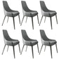 Nordic Glam Style Chair Dining Arm Chairs for Kitchen with Metal Legs Grey 6 Piece Set Clearhalo 'Dining Chairs' 'Dining Tables & Seating' 'dining_chair' 'furn' 'furn_dining_chair' 'Furniture' 'Kitchen & Dining Furniture' 5458689