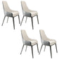 Nordic Glam Style Chair Dining Arm Chairs for Kitchen with Metal Legs Gray-White 4 Piece Set Clearhalo 'Dining Chairs' 'Dining Tables & Seating' 'dining_chair' 'furn' 'furn_dining_chair' 'Furniture' 'Kitchen & Dining Furniture' 5458696