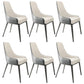 Nordic Glam Style Chair Dining Arm Chairs for Kitchen with Metal Legs Gray-White 6 Piece Set Clearhalo 'Dining Chairs' 'Dining Tables & Seating' 'dining_chair' 'furn' 'furn_dining_chair' 'Furniture' 'Kitchen & Dining Furniture' 5458698