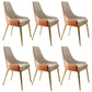Nordic Glam Style Chair Dining Arm Chairs for Kitchen with Metal Legs Orange White 6 Piece Set Clearhalo 'Dining Chairs' 'Dining Tables & Seating' 'dining_chair' 'furn' 'furn_dining_chair' 'Furniture' 'Kitchen & Dining Furniture' 5458705