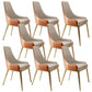 Nordic Glam Style Chair Dining Arm Chairs for Kitchen with Metal Legs Orange White 8 Piece Set Clearhalo 'Dining Chairs' 'Dining Tables & Seating' 'dining_chair' 'furn' 'furn_dining_chair' 'Furniture' 'Kitchen & Dining Furniture' 5458707