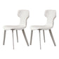 Contemporary Chairs Armless Dining Chair with Metal Legs for Kitchen