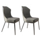Nordic Glam Style Chair Dining Armless Chairs with Metal Legs for Kitchen Grey 2 Piece Set Clearhalo 'Dining Chairs' 'Dining Tables & Seating' 'dining_chair' 'furn' 'furn_dining_chair' 'Furniture' 'Kitchen & Dining Furniture' 5458767