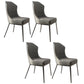 Nordic Glam Style Chair Dining Armless Chairs with Metal Legs for Kitchen Grey 4 Piece Set Clearhalo 'Dining Chairs' 'Dining Tables & Seating' 'dining_chair' 'furn' 'furn_dining_chair' 'Furniture' 'Kitchen & Dining Furniture' 5458769
