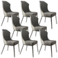 Nordic Glam Style Chair Dining Armless Chairs with Metal Legs for Kitchen Grey 8 Piece Set Clearhalo 'Dining Chairs' 'Dining Tables & Seating' 'dining_chair' 'furn' 'furn_dining_chair' 'Furniture' 'Kitchen & Dining Furniture' 5458773