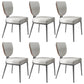 Contemporary Chairs Armless Dining Chairs with Metal Legs for Kitchen