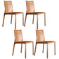 Contemporary Chair Armless Dining Chair with Metal Legs for Kitchen