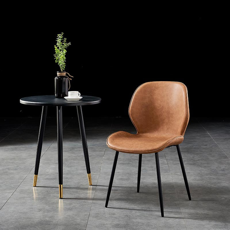 Contemporary Style Chairs Armless Dining Chairs with Metal Legs for Kitchen Clearhalo 'Dining Chairs' 'Dining Tables & Seating' 'dining_chair' 'furn' 'furn_dining_chair' 'Furniture' 'Kitchen & Dining Furniture' 5458868