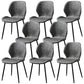 Contemporary Style Chairs Armless Dining Chairs with Metal Legs for Kitchen Dark Gray 8 Piece Set Clearhalo 'Dining Chairs' 'Dining Tables & Seating' 'dining_chair' 'furn' 'furn_dining_chair' 'Furniture' 'Kitchen & Dining Furniture' 5458872