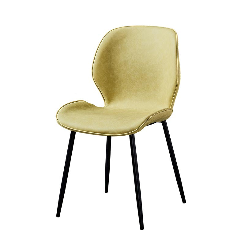 Contemporary Style Chairs Armless Dining Chairs with Metal Legs for Kitchen Clearhalo 'Dining Chairs' 'Dining Tables & Seating' 'dining_chair' 'furn' 'furn_dining_chair' 'Furniture' 'Kitchen & Dining Furniture' 5458873