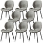 Contemporary Style Chairs Armless Dining Chairs with Metal Legs for Kitchen Light Gray 8 Piece Set Clearhalo 'Dining Chairs' 'Dining Tables & Seating' 'dining_chair' 'furn' 'furn_dining_chair' 'Furniture' 'Kitchen & Dining Furniture' 5458883