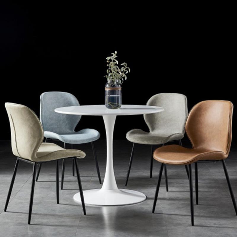 Contemporary Style Chairs Armless Dining Chairs with Metal Legs for Kitchen Clearhalo 'Dining Chairs' 'Dining Tables & Seating' 'dining_chair' 'furn' 'furn_dining_chair' 'Furniture' 'Kitchen & Dining Furniture' 5458884