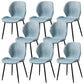 Contemporary Style Chairs Armless Dining Chairs with Metal Legs for Kitchen Light Blue 8 Piece Set Clearhalo 'Dining Chairs' 'Dining Tables & Seating' 'dining_chair' 'furn' 'furn_dining_chair' 'Furniture' 'Kitchen & Dining Furniture' 5458903