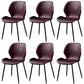 Contemporary Style Chairs Armless Dining Chairs with Metal Legs for Kitchen Purple 6 Piece Set Clearhalo 'Dining Chairs' 'Dining Tables & Seating' 'dining_chair' 'furn' 'furn_dining_chair' 'Furniture' 'Kitchen & Dining Furniture' 5458907