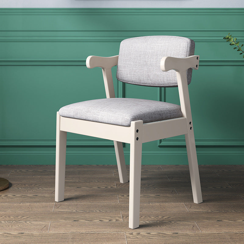 Moderne houten eetkamerstoel Open rug Dining zijmeubilair in matte afwerking voor thuis