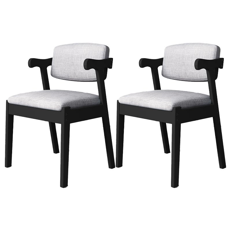 Moderne houten eetkamerstoel Open rug Dining zijmeubilair in matte afwerking voor thuis