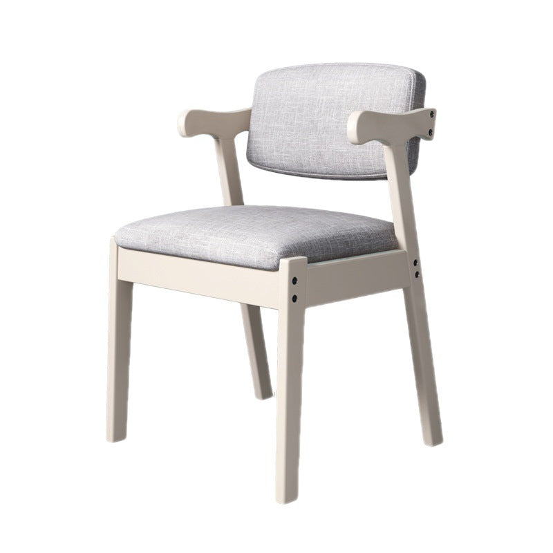 Moderne houten eetkamerstoel Open rug Dining zijmeubilair in matte afwerking voor thuis