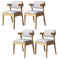 Moderne houten eetkamerstoel Open rug Dining zijmeubilair in matte afwerking voor thuis