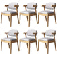 Moderne houten eetkamerstoel Open rug Dining zijmeubilair in matte afwerking voor thuis