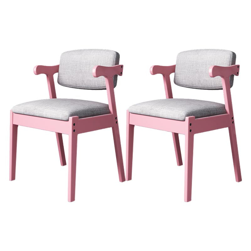 Moderne houten eetkamerstoel Open rug Dining zijmeubilair in matte afwerking voor thuis