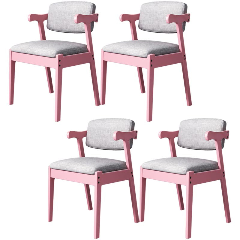 Moderne houten eetkamerstoel Open rug Dining zijmeubilair in matte afwerking voor thuis