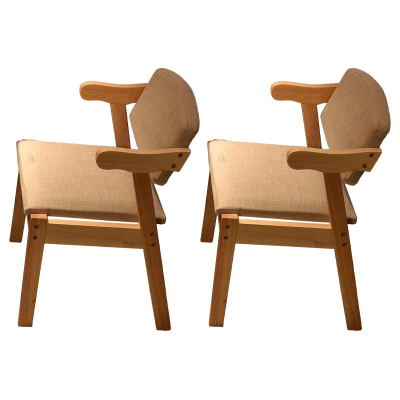 Moderne houten eetkamerstoel Open rug Dining zijmeubilair in matte afwerking voor thuis