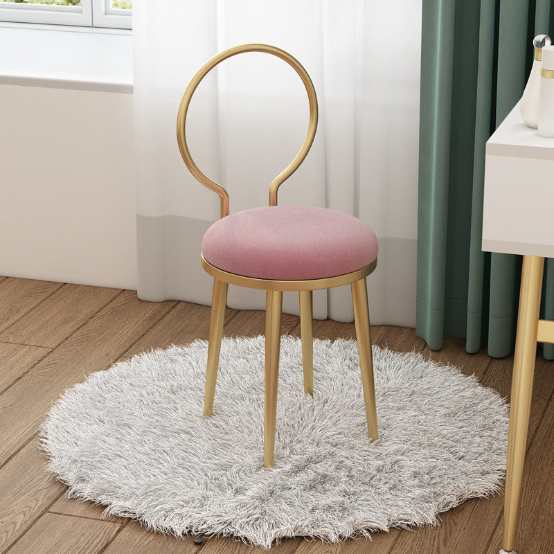 Glam Velvet Dining Chair Open Back Dining Side Furniture with Gold Legs in Matte Finish Clearhalo 'Dining Chairs' 'Dining Tables & Seating' 'dining_chair' 'furn' 'furn_dining_chair' 'Furniture' 'Kitchen & Dining Furniture' 5459110