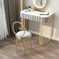 Glam Velvet Dining Chair Open Back Dining Side Furniture with Gold Legs in Matte Finish Clearhalo 'Dining Chairs' 'Dining Tables & Seating' 'dining_chair' 'furn' 'furn_dining_chair' 'Furniture' 'Kitchen & Dining Furniture' 5459111
