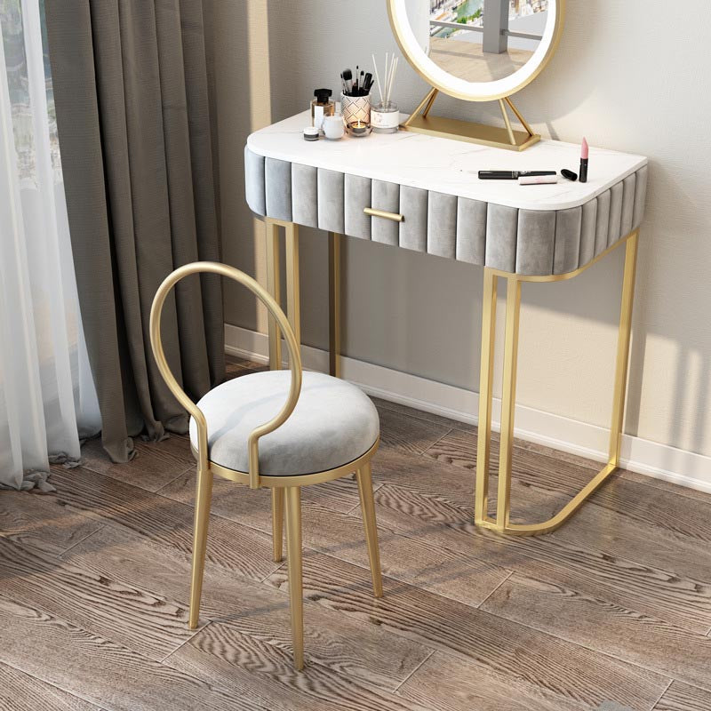 Glam Velvet Dining Chair Open Back Dining Side Furniture with Gold Legs in Matte Finish Clearhalo 'Dining Chairs' 'Dining Tables & Seating' 'dining_chair' 'furn' 'furn_dining_chair' 'Furniture' 'Kitchen & Dining Furniture' 5459111
