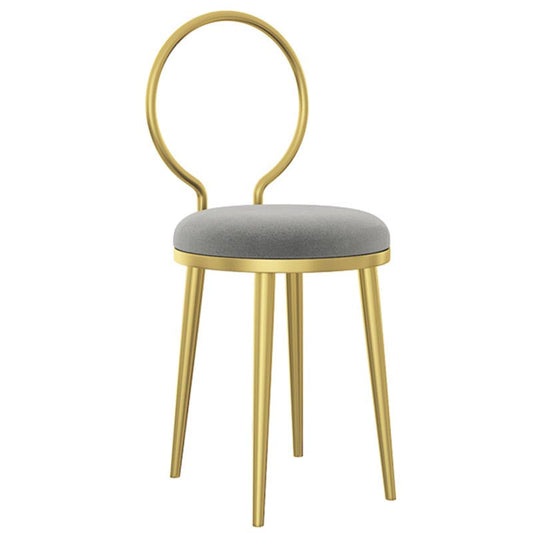 Glam Velvet Dining Chair Open Back Dining Side Furniture with Gold Legs in Matte Finish Clearhalo 'Dining Chairs' 'Dining Tables & Seating' 'dining_chair' 'furn' 'furn_dining_chair' 'Furniture' 'Kitchen & Dining Furniture' 5459116
