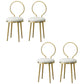 Glam Velvet Dining Chair Open Back Dining Side Furniture with Gold Legs in Matte Finish White 4 Piece Set Clearhalo 'Dining Chairs' 'Dining Tables & Seating' 'dining_chair' 'furn' 'furn_dining_chair' 'Furniture' 'Kitchen & Dining Furniture' 5459118