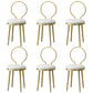 Glam Velvet Dining Chair Open Back Dining Side Furniture with Gold Legs in Matte Finish White 6 Piece Set Clearhalo 'Dining Chairs' 'Dining Tables & Seating' 'dining_chair' 'furn' 'furn_dining_chair' 'Furniture' 'Kitchen & Dining Furniture' 5459120