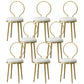 Glam Velvet Dining Chair Open Back Dining Side Furniture with Gold Legs in Matte Finish White 8 Piece Set Clearhalo 'Dining Chairs' 'Dining Tables & Seating' 'dining_chair' 'furn' 'furn_dining_chair' 'Furniture' 'Kitchen & Dining Furniture' 5459122