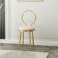 Glam Velvet Dining Chair Open Back Dining Side Furniture with Gold Legs in Matte Finish Clearhalo 'Dining Chairs' 'Dining Tables & Seating' 'dining_chair' 'furn' 'furn_dining_chair' 'Furniture' 'Kitchen & Dining Furniture' 5459128
