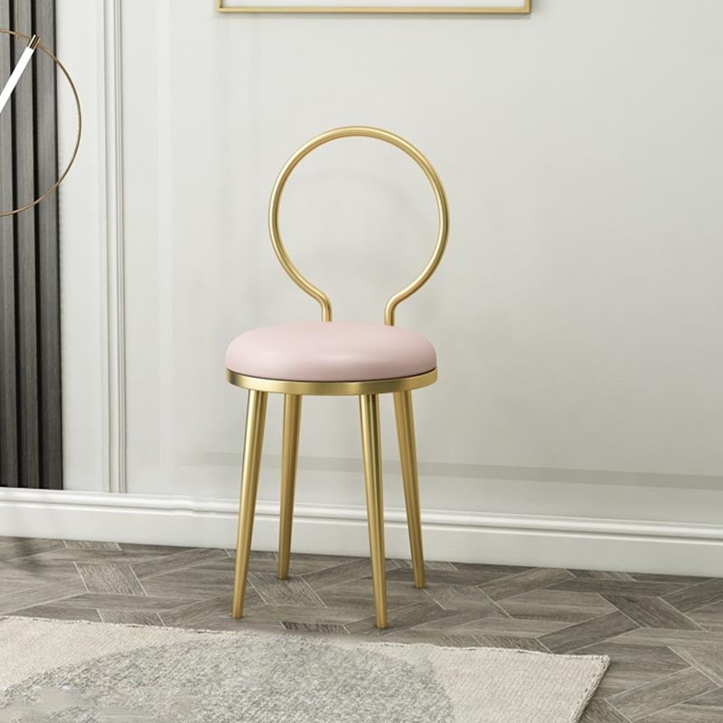 Glam Velvet Dining Chair Open Back Dining Side Furniture with Gold Legs in Matte Finish Clearhalo 'Dining Chairs' 'Dining Tables & Seating' 'dining_chair' 'furn' 'furn_dining_chair' 'Furniture' 'Kitchen & Dining Furniture' 5459128