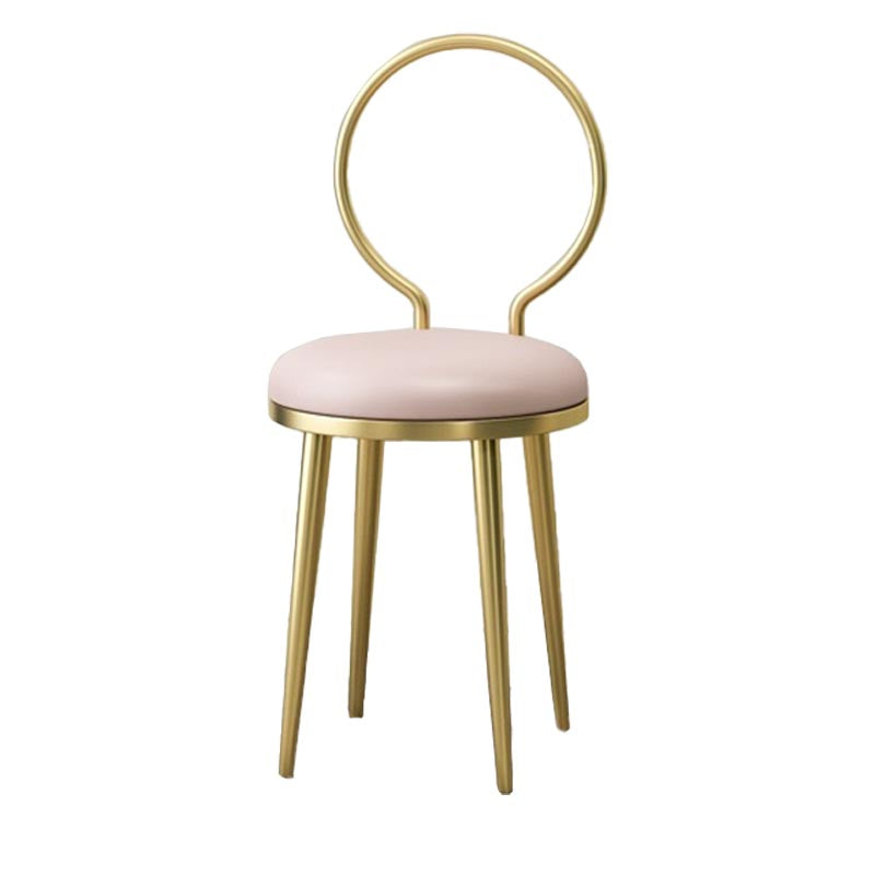 Glam Velvet Dining Chair Open Back Dining Side Furniture with Gold Legs in Matte Finish Clearhalo 'Dining Chairs' 'Dining Tables & Seating' 'dining_chair' 'furn' 'furn_dining_chair' 'Furniture' 'Kitchen & Dining Furniture' 5459129