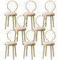Glam Velvet Dining Chair Open Back Dining Side Furniture with Gold Legs in Matte Finish Pink 8 Piece Set Clearhalo 'Dining Chairs' 'Dining Tables & Seating' 'dining_chair' 'furn' 'furn_dining_chair' 'Furniture' 'Kitchen & Dining Furniture' 5459130