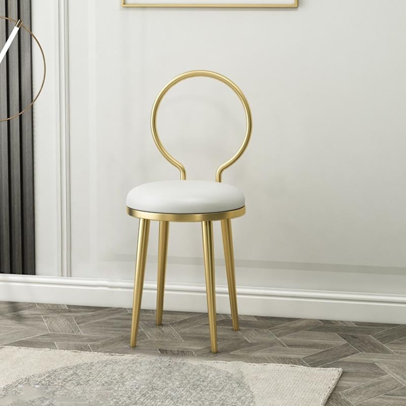 Glam Velvet Dining Chair Open Back Dining Side Furniture with Gold Legs in Matte Finish Clearhalo 'Dining Chairs' 'Dining Tables & Seating' 'dining_chair' 'furn' 'furn_dining_chair' 'Furniture' 'Kitchen & Dining Furniture' 5459133