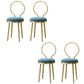 Glam Velvet Dining Chair Open Back Dining Side Furniture with Gold Legs in Matte Finish Blue 4 Piece Set Clearhalo 'Dining Chairs' 'Dining Tables & Seating' 'dining_chair' 'furn' 'furn_dining_chair' 'Furniture' 'Kitchen & Dining Furniture' 5459134