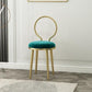 Glam Velvet Dining Chair Open Back Dining Side Furniture with Gold Legs in Matte Finish Clearhalo 'Dining Chairs' 'Dining Tables & Seating' 'dining_chair' 'furn' 'furn_dining_chair' 'Furniture' 'Kitchen & Dining Furniture' 5459135