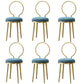 Glam Velvet Dining Chair Open Back Dining Side Furniture with Gold Legs in Matte Finish Blue 6 Piece Set Clearhalo 'Dining Chairs' 'Dining Tables & Seating' 'dining_chair' 'furn' 'furn_dining_chair' 'Furniture' 'Kitchen & Dining Furniture' 5459136