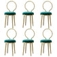 Glam Velvet Dining Chair Open Back Dining Side Furniture with Gold Legs in Matte Finish Green 6 Piece Set Clearhalo 'Dining Chairs' 'Dining Tables & Seating' 'dining_chair' 'furn' 'furn_dining_chair' 'Furniture' 'Kitchen & Dining Furniture' 5459140