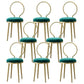 Glam Velvet Dining Chair Open Back Dining Side Furniture with Gold Legs in Matte Finish Green 8 Piece Set Clearhalo 'Dining Chairs' 'Dining Tables & Seating' 'dining_chair' 'furn' 'furn_dining_chair' 'Furniture' 'Kitchen & Dining Furniture' 5459141