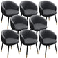Glam Faux Leather Dining Chair Wingback Side Chair in Matte Finish for Indoor