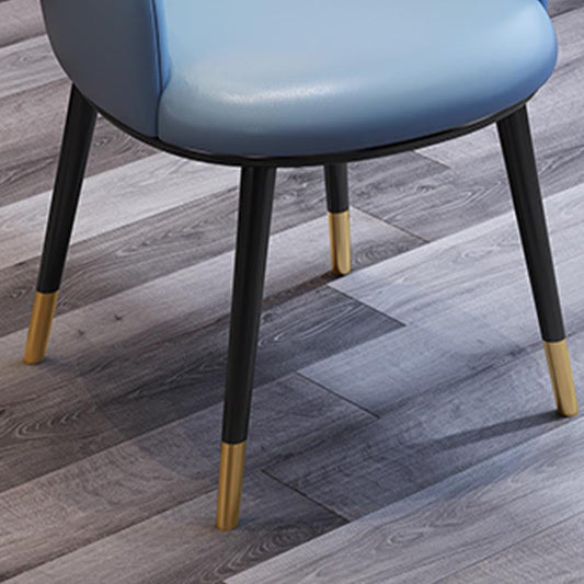 Chaise de salle à manger en cuir fausse glam